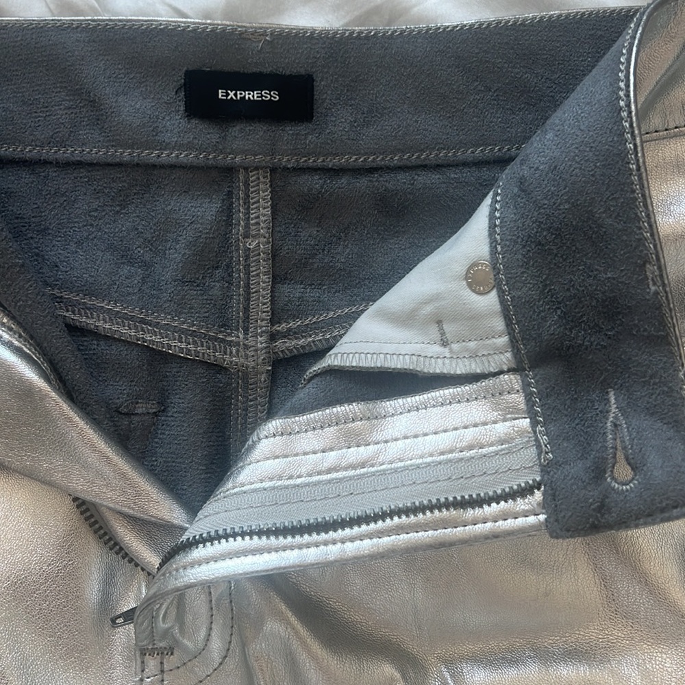Express High Waisted Metallic Mini Skirt - Picture 10 of 13